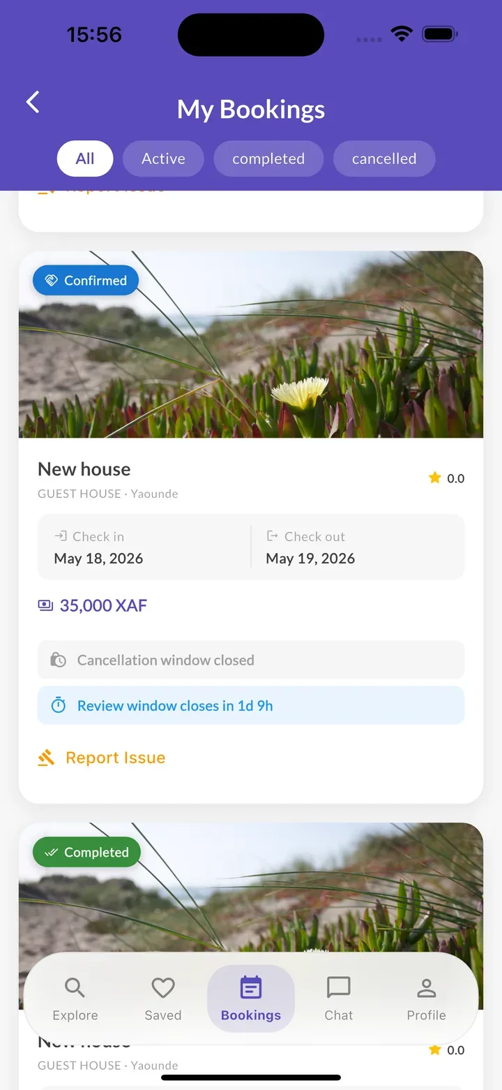 Find Home bookings